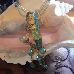 Betsey Johnson Blue sea ocean blonde mermaid